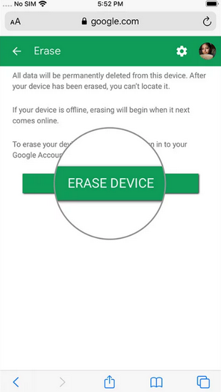 erase device